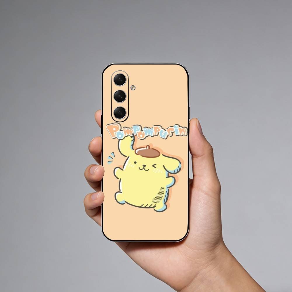 Cute Yellow P-Pompompurins Phone Case For Samsung Galaxy A73,21,22,32,71,53,52,51,80,5G Soft Black Cover