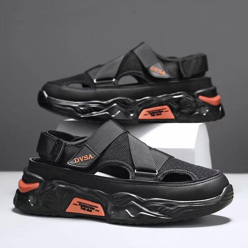 

[Popular] Fashion sandals men s summer thick-soled non-slip sandals lightweight breathable mesh shoes comfortable beach shoes 44