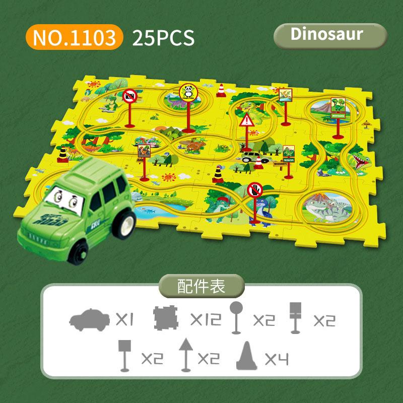 Logic Board Game for Kids  Jigsaw Puzzle Toys Race Car Track Toys Slot Rail Toys for Kids Monetssori Educational Toys