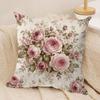 Federa Cuscino Floreale Rosa Vintage Federe Cuscino Quadrato in Peluche Corto Copricuscino Divano Decorazione Casa Regalo