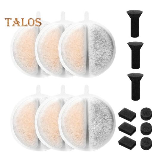 

Фильтр для кошачьего фонтана для воды, сменный, автоматический дозатор воды для домашних животных, система фильтрации с активированным углем и губками для XCHO 6pcs