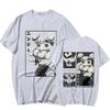 Large Cotton Men's Muscle Ninja Mouse Muki Gym Mouse Meme Printed T-shirt Anime Devil Killer Pattern Printed Casual T-shirt