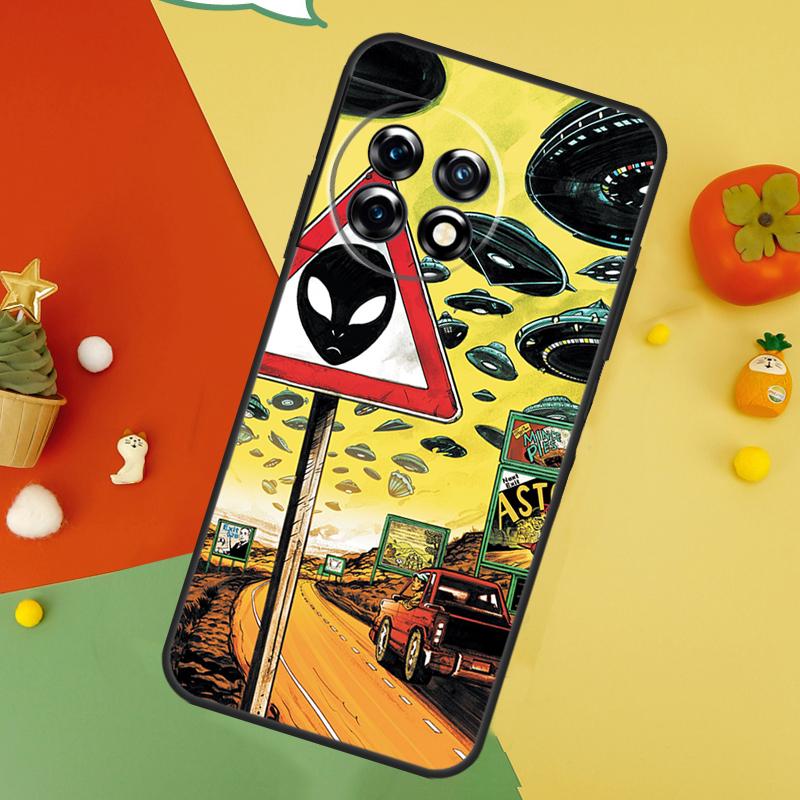 Cartoon Alien Case For OnePlus 15 12 12R 13T 13R 13 11 9 10 Pro 10T 8T Nord 5 CE 2 3 4 Lite N20 N30 Cover