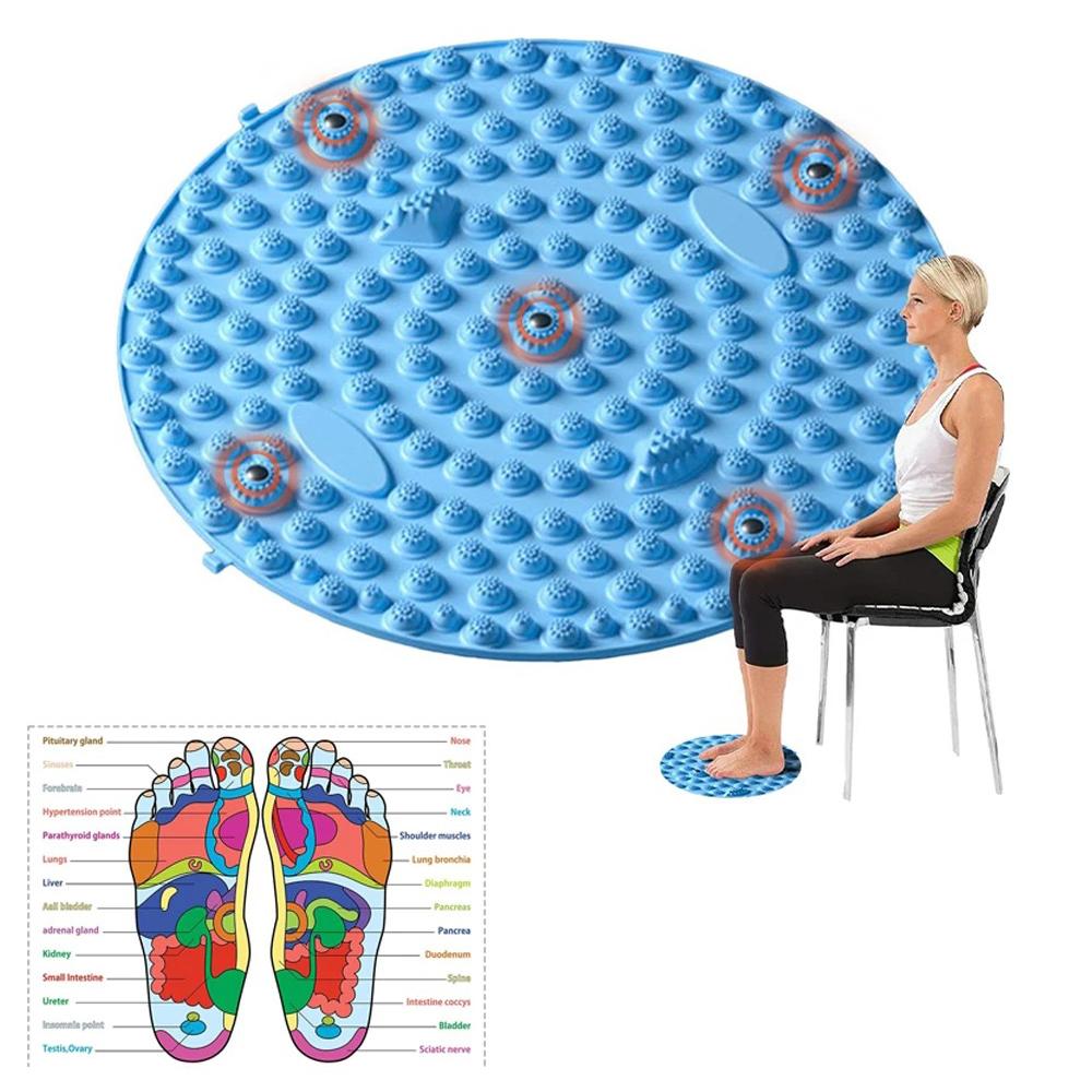 Pressure Point Pads Board Foot Massage Acupressure Mat Foot Reflexology Walking Toe Plate Magnetic Therapy Acupressure Disc Care