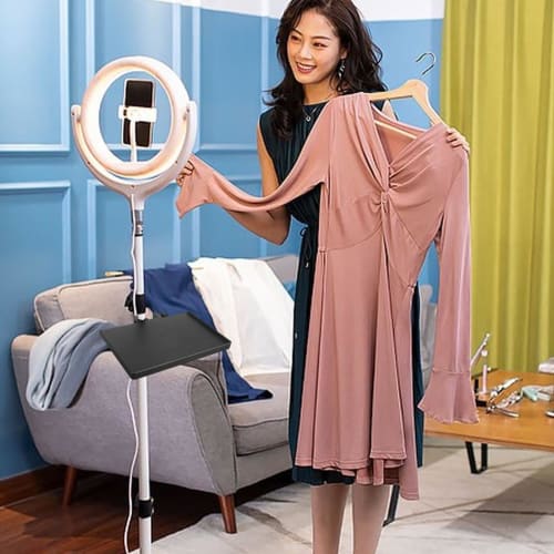 Thick PP Music Stand Tray with C-shaped Buckle Lock, Designed Sound Card Tray, Adjustable Universal Music Stand Accessory for Live Streaming and Recor