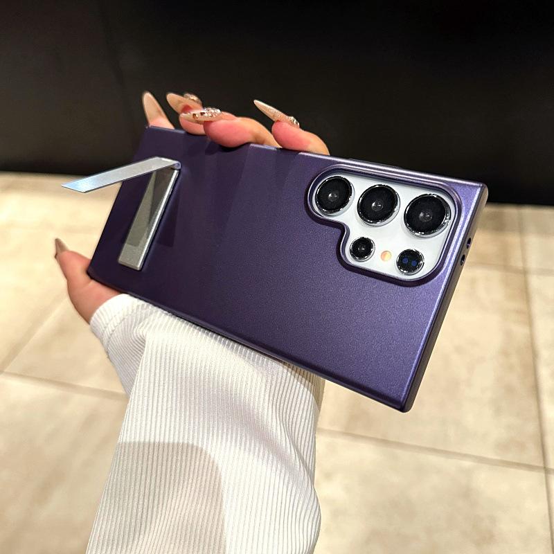 Suitable for Samsung S24 Ultra Mobile Phone Case High End Fuel Injection Bracket PC Bracket S23plus Anti Fall S24 Protective Cover