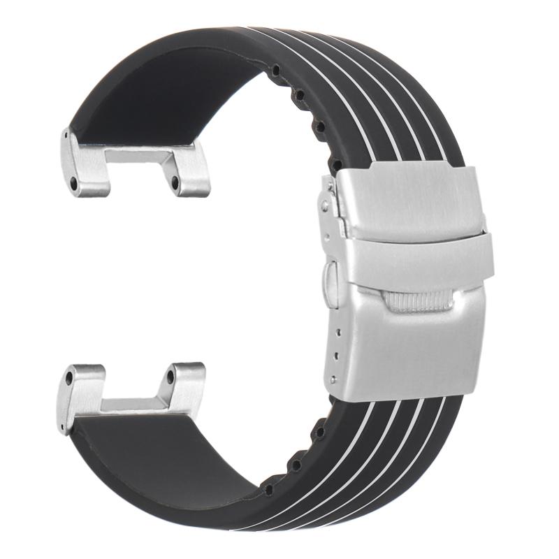 Modified Silicone Strap for Casio GSHOCK GST-B100 GST-S130/W300/400G/W110/S120 Diving Sport Wristband with Stainless Steel Adapt