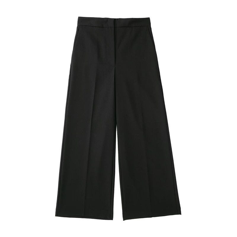 Ur Business Temperament Commuter High Waist Ankle Wide Leg Pants