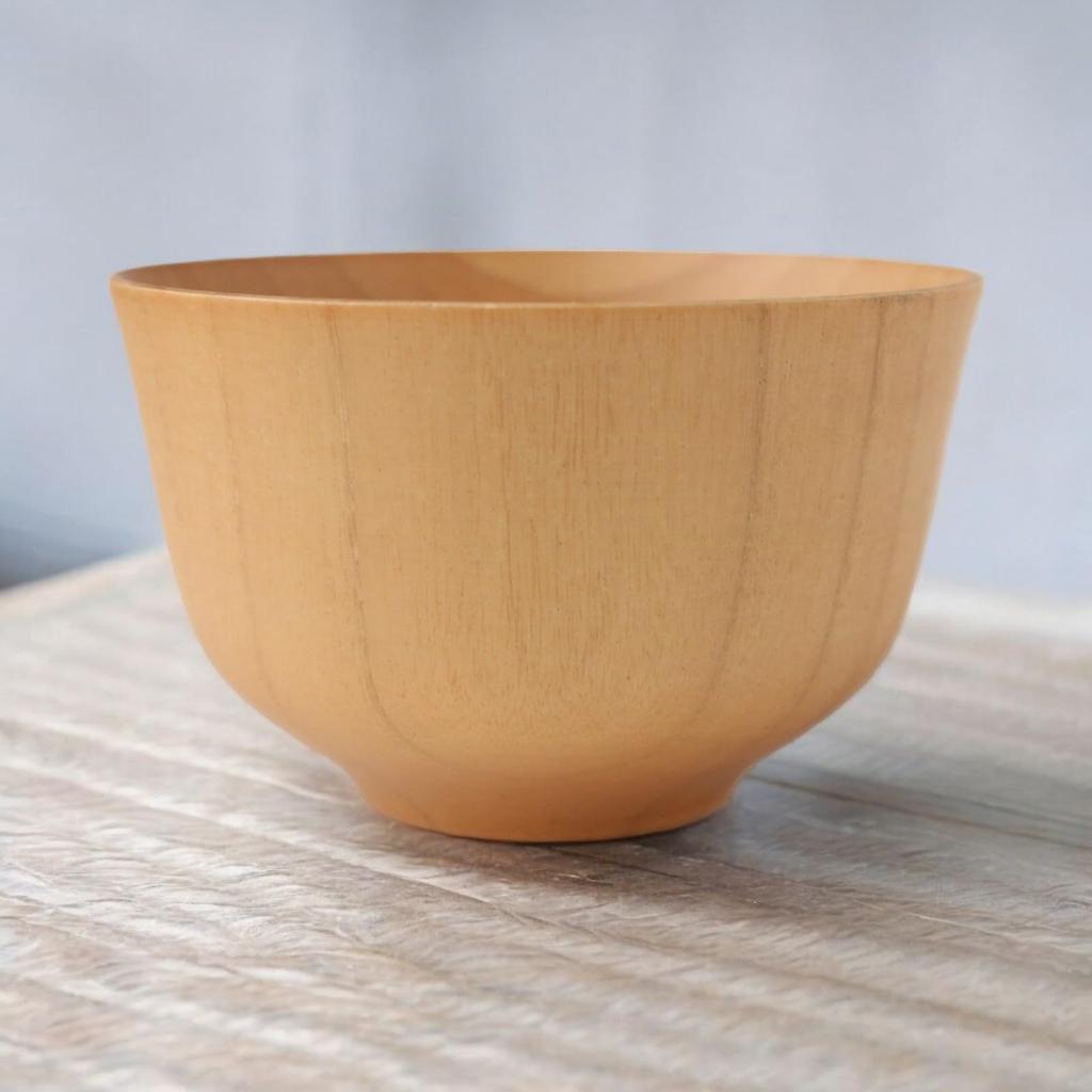 Miso Soup Bowl Wooden Modern Haban Natural X Current Model J-kitchens 11.5cm 6.6cm