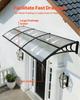 Awnings for Door Entrance, 38 X 117 In, Exterior Front Door Window Awnings with Drainage & ABS Bracket, Rain Snow Sun Protection, Overhang