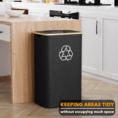 26 Gallon 100L Kitchen Storage Bucket With Lid, Removable Reusable Inner Bag - Great For Bottles, Cans, Glass And Plastic Waste