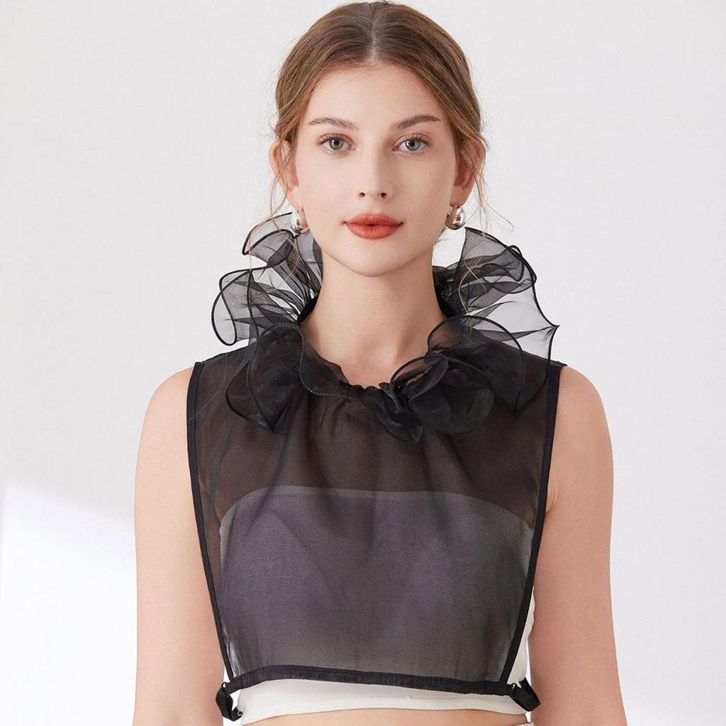 Fashion False Collar Detachable Collar Half Shirts Blouse Floral Lace Trim Polyester Garment Accessory Unisex Design