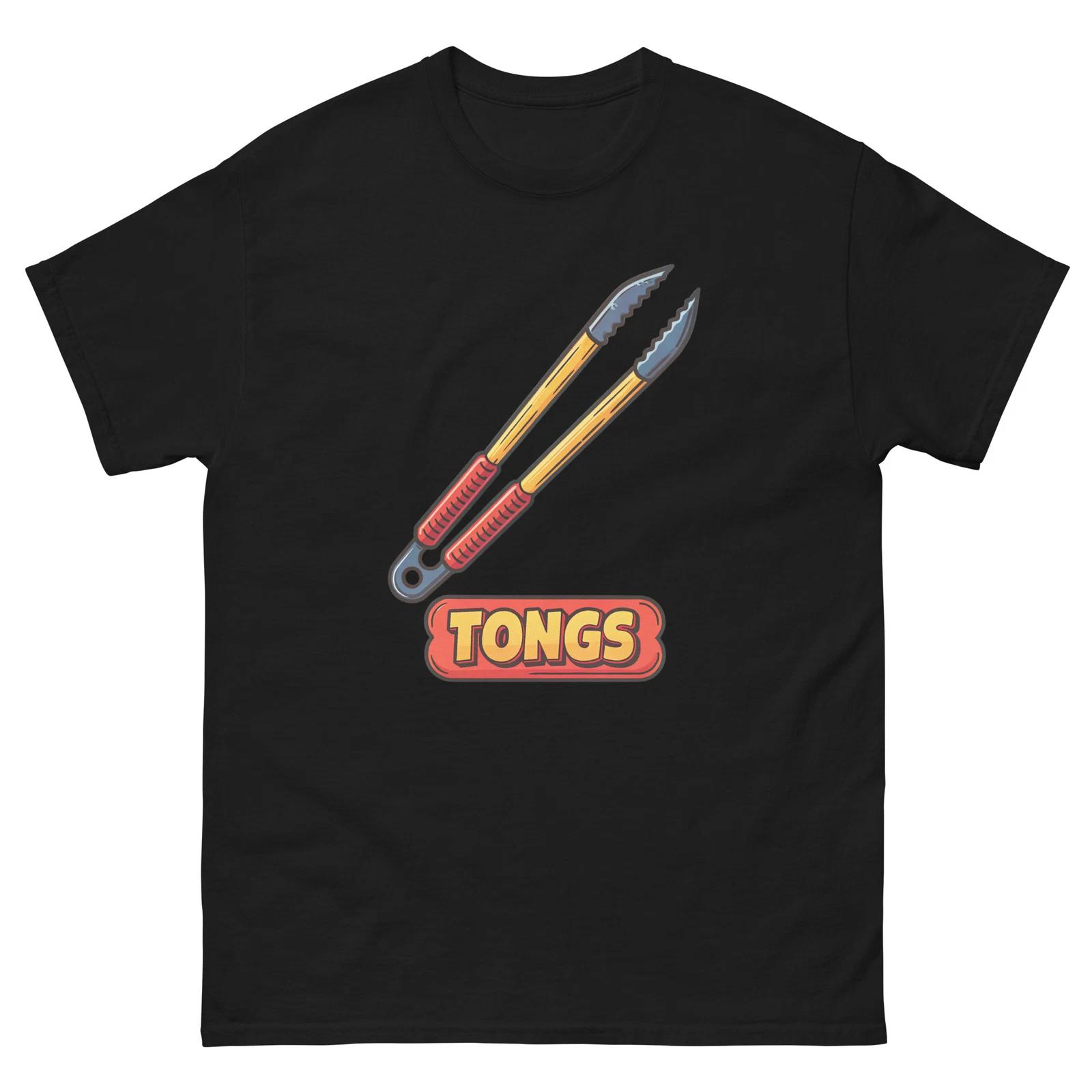 Tongs Kitchen Home Cooking Culinary Utensil T-Shirt L