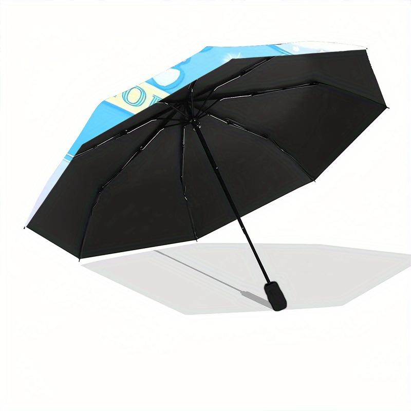 Magic Wand Cinnamoroll Durable Cartoon Folding Umbrella, Portable 3-Fold Compact Umbrella for Men and Women, Suitable for Travel or Daily Use.Y062