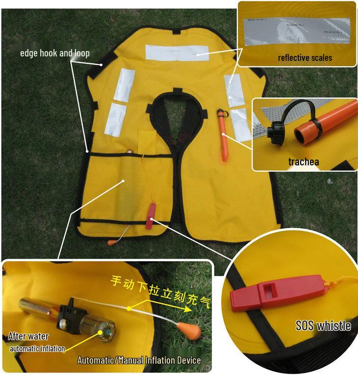 Portable Automatic Inflatable Life Jacket for Adults: Ideal for Fishing, Boating, and Aviation