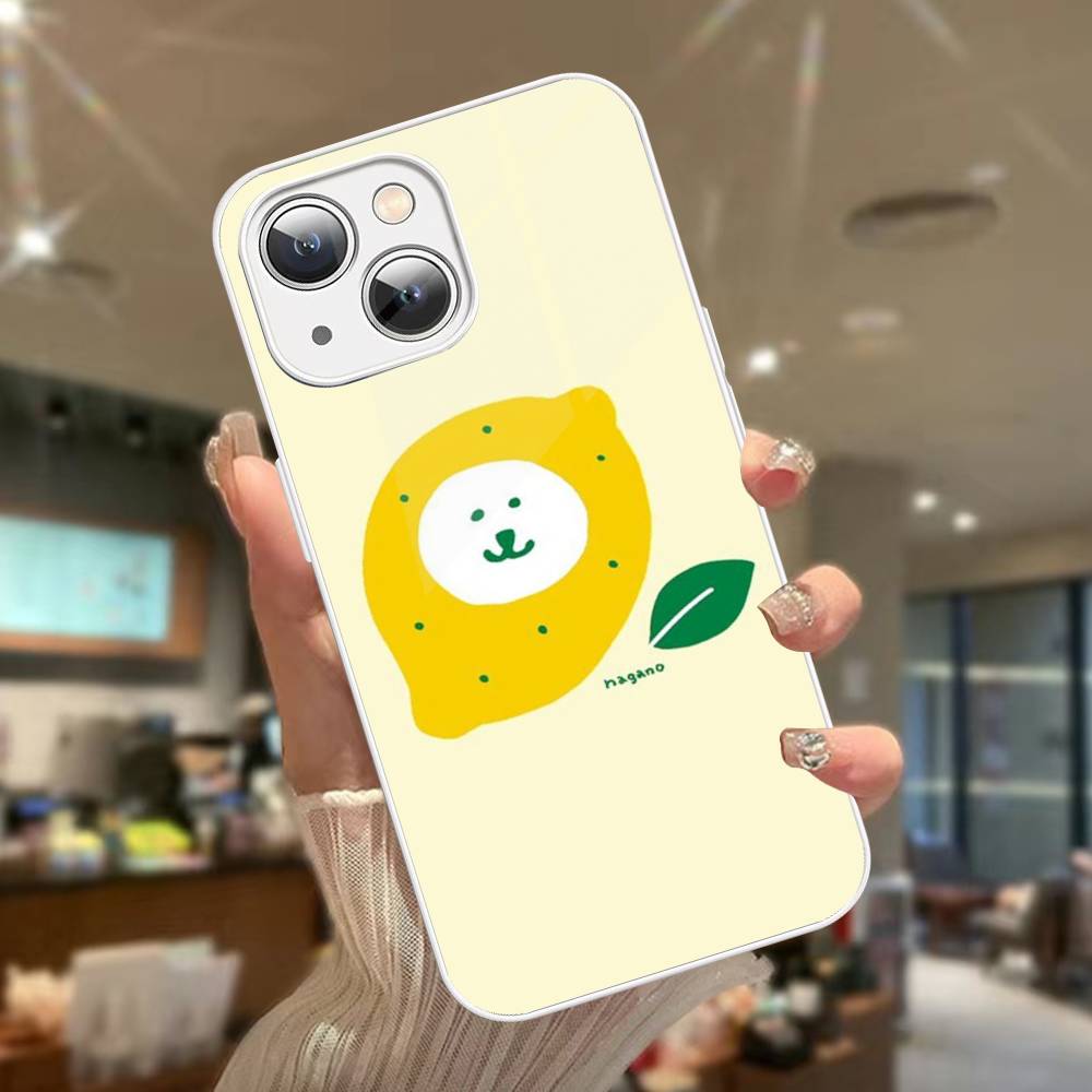 Cute White Joke Bear For IPhone 14 13 12 Mini 11 Pro XS Max X XR 14 Plus Tempered Glass Cover