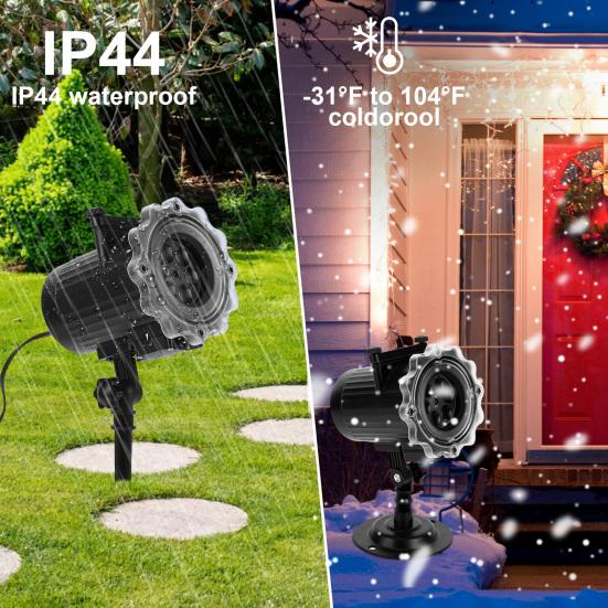 Halloween Christmas Projector Light Waterproof Thanksgiving LED Projection Lamp with 16Pcs Slides