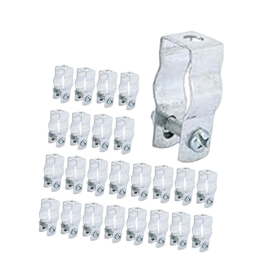 25Pcs Conduit Hangers with Nuts and Bolt Metal Threaded Rods Pipe Hanger Tube Hook Fixing Hardware Accessories