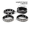 3Pcs/Set Hip Hop Spike Rivets PU Leather Bracelet for Men 2026 New Trend Goth Wristband Bangle Grunge Jewelry Steampunk