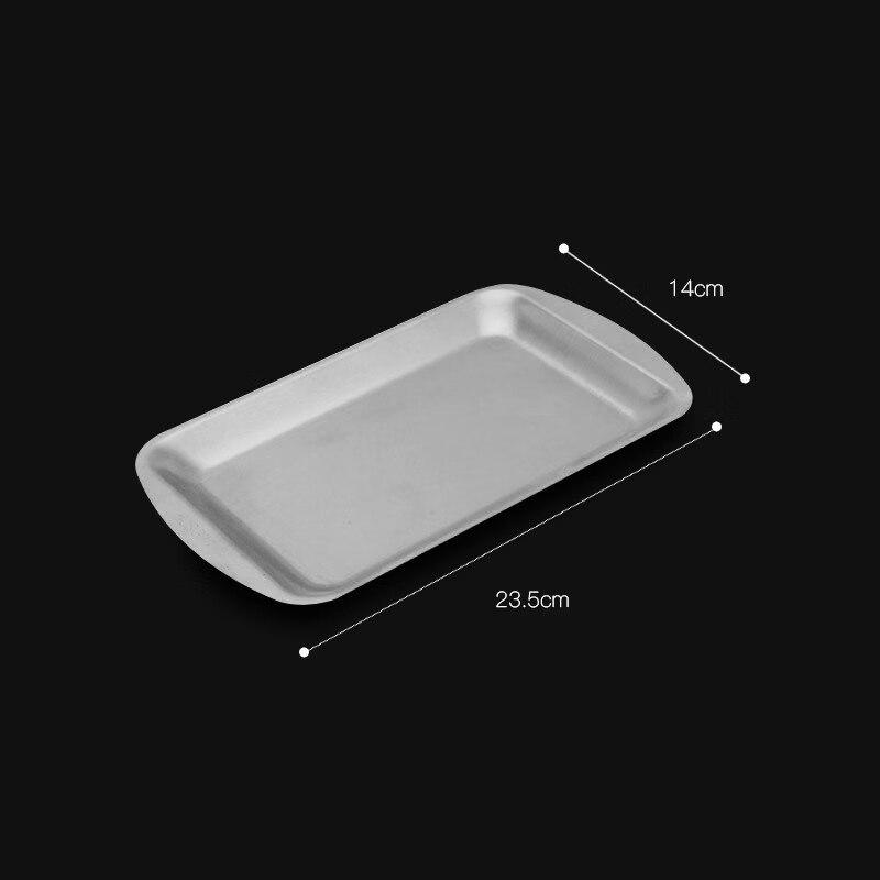 Jingbaodi Stainless Steel Korean Style Rectangular Serving Tray