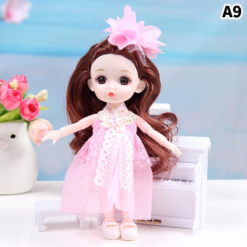 17cm Doll with Clothes Shoes DIY Movable Joints Princess Figure Gift Toys