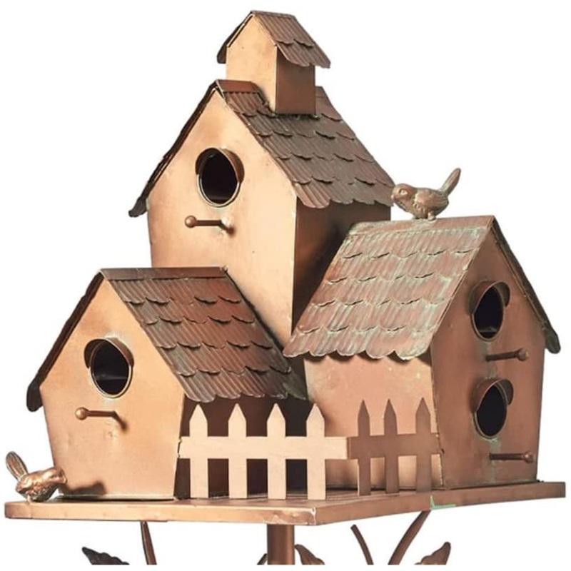 Căsuță de păsări metalică de grădină Ornament decorativ