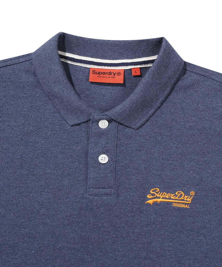 Syupeodeulai Vintage Logo Polohemd Mittel-Indigo Sdmiqap60Mid