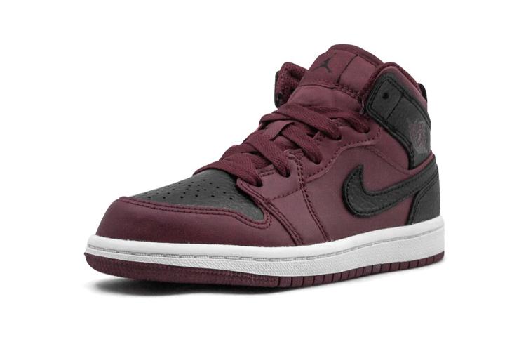 Kids' Sneakers Nike Air Jordan 1 Mid BP 'Team Red Black'