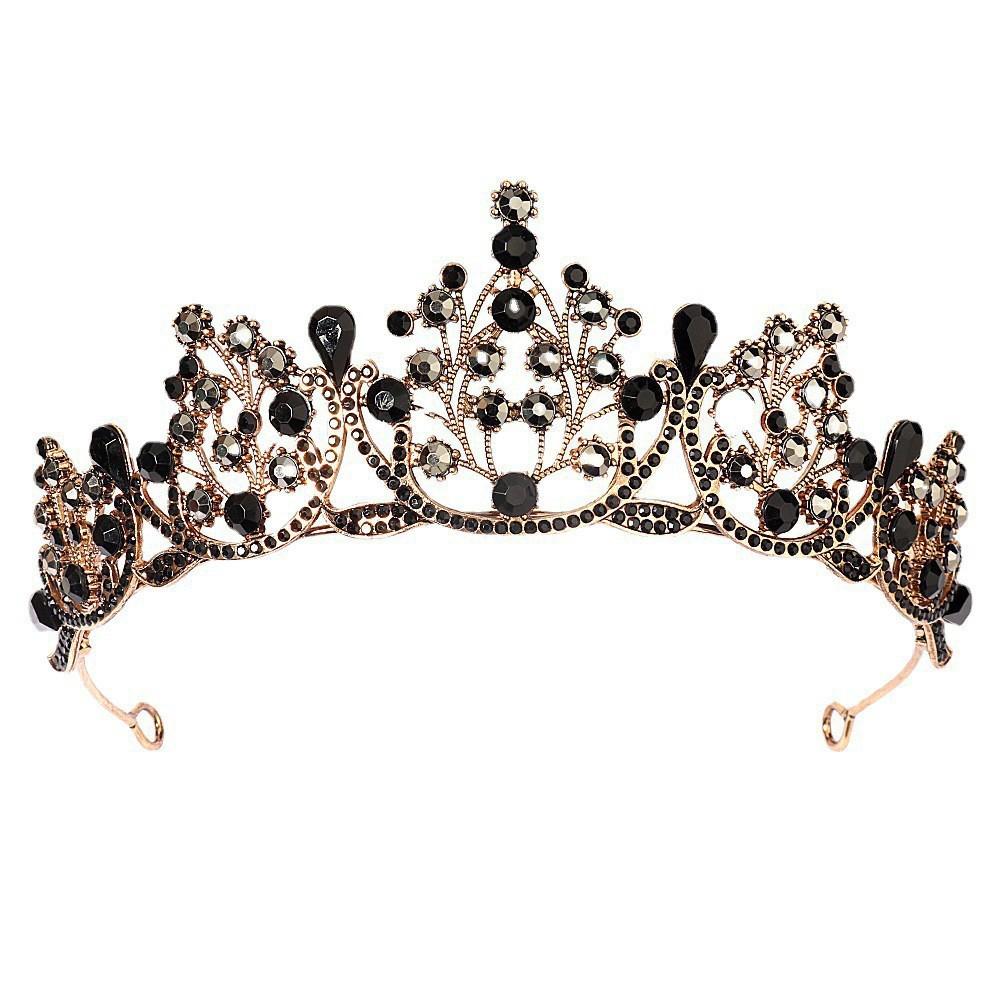 Children's Hair Accessories Crown  Simple Princess Water Diamond Hair Band  Electroplated Fashion Show King Crown Hair Band