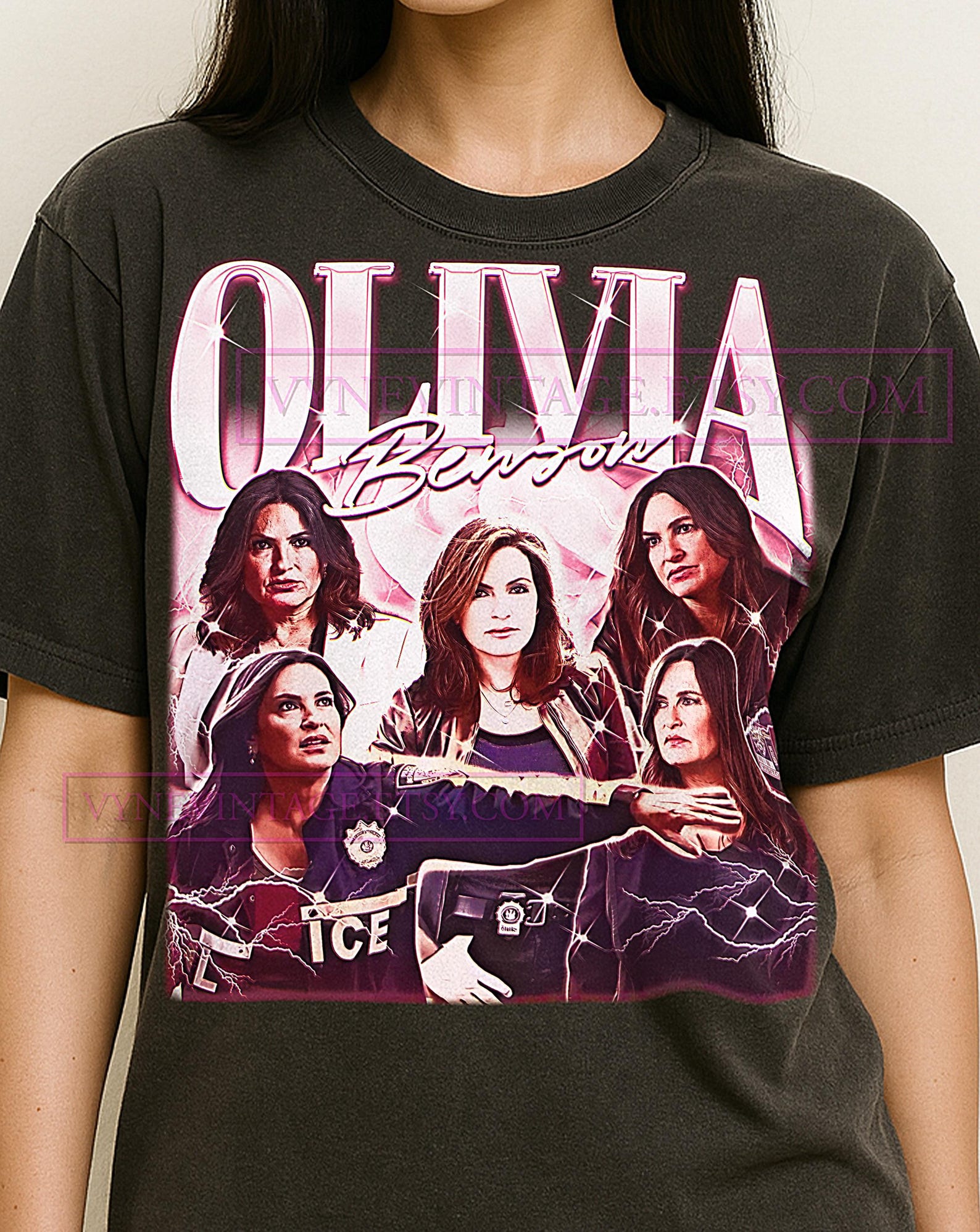 OLIVIA BENSON T-Shirt, Vintage Tv Character Detective Hero Star Performer Tee, 90s Retro Throwback, Olivia Benson Sweater 2XL