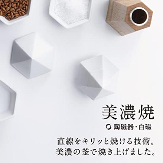 Kamidana no Sato Modern Shinto Statue, Kamisama no Line ROKKAKU Polka Dots, White, 4.7 x 4.5 x 4cm