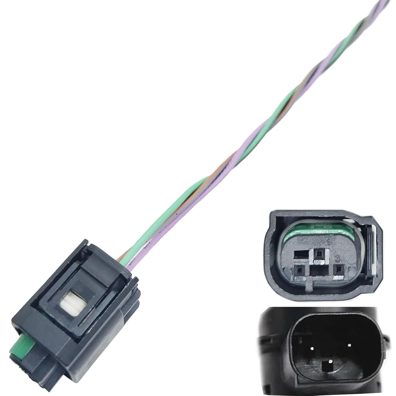 

1PCS 3PIN Reverse Backup Parking Sensor Harness Connector Plug 4F23-15K859-AA 3F2Z15K859BA 1999-2019 Compatible with Ford F-150 F-250 F-350 E-150