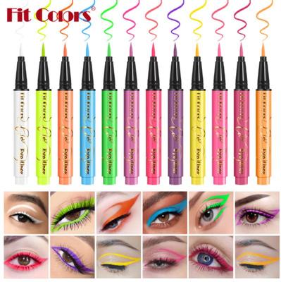Neues fluoreszierendes Körperfarbenpigment auf Wasserbasis, wasserlöslicher Eyeliner, UV, 12 Farben, wasserdicht, fluoreszierender Eyeliner, Körperfarbenstift, Eyeliner