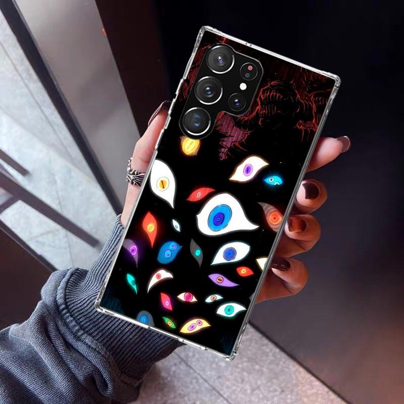 

Scary Face Eyes Phone Case For Samsung Galaxy S26 S25 Edge S24 S23 Ultra S22 Plus S21 S20 FE Soft TPU Back Cover Funda Galaxy S2 Samsung S25 Ultra