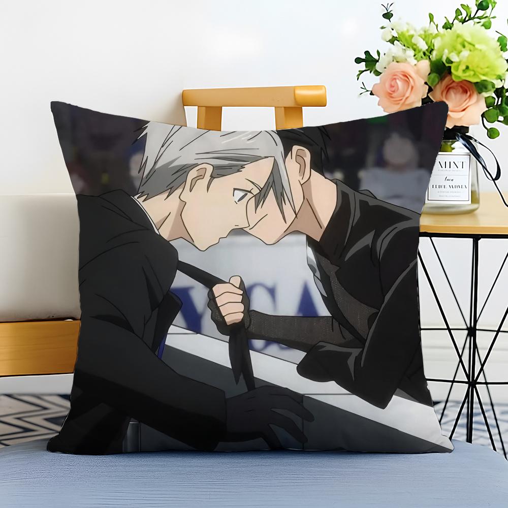 Yuri on Ice Cushion Cover Washable Linen comfort Soft  for Sofa Bed Cozy Home Room Decor