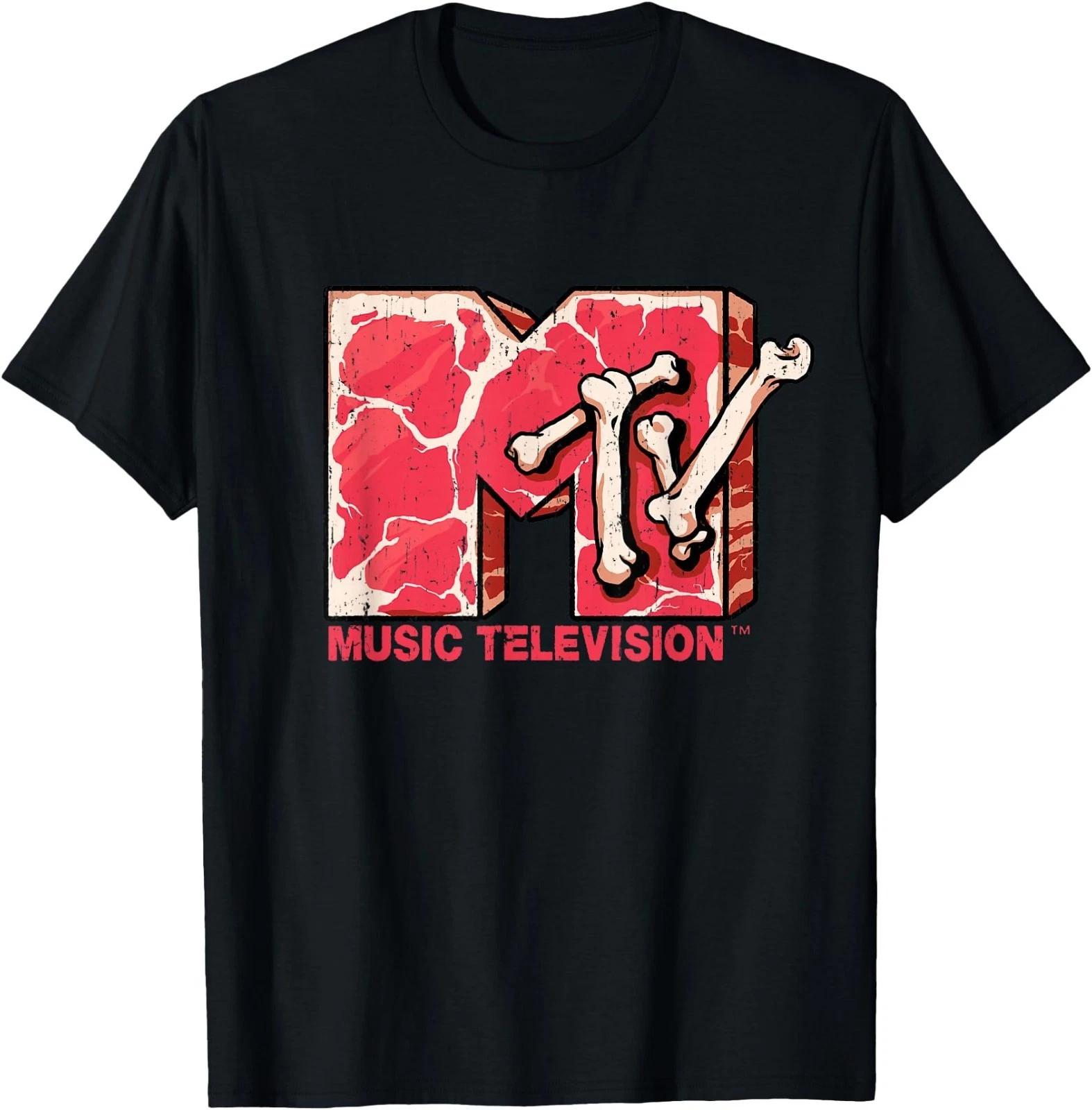 MTV Logo Flesh and Bones Meat Beef Steak Raw Meat MTV T-Shirt 4XL