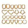 Minimalist Geometric Ear Clips Fashion Five Point Star Heart Titanium Steel Earrings for Women