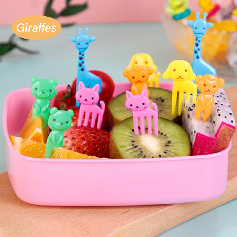 Mini děti Farma zvířat Ovoce Vidlička Kreslený Svačina Dort Dezert Jídlo Ovoce Párátko
