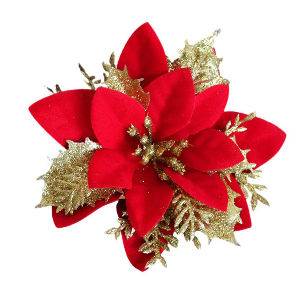 Xmas Decoration Christmas Flower Christmas Wreaths Christmas Flower Plastic 13*13*1cm Christmas Tree Decoration