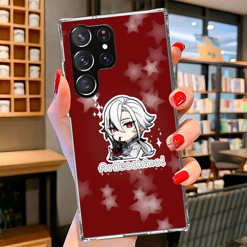 Arlecchino Genshin Impact Phone Case For Samsung Galaxy S26 S25 Edge S24 Ultra S23 S22 Plus S21 S20 FE Soft Fundas Shell Galaxy