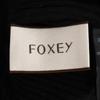 FOXEY Wool Long Sleeve Rib Knit Zip Hoodie 40 Black Women Used