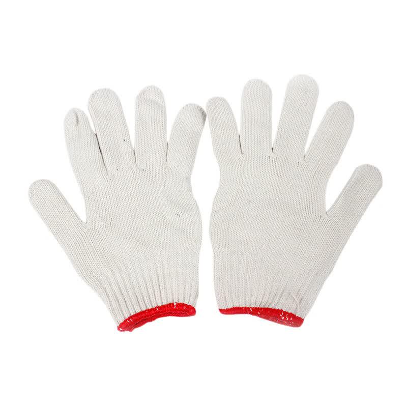 SAFEMAN 71009 Хлопковые рабочие перчатки с красной отделкой One Size белый