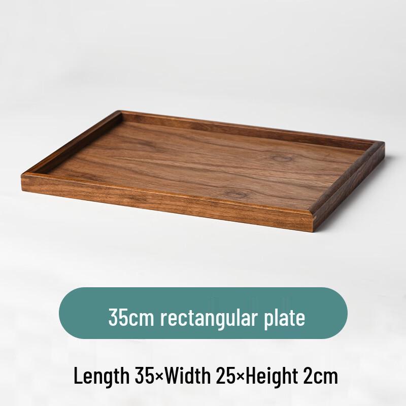 Chaxun Solid Black Walnut Rectangular Tea Tray