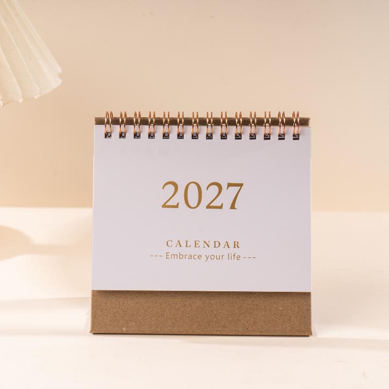 2027 Kreativer Frischer Stil Schreibtischkalender Ins-Wind Täglicher Terminplaner Desktop-Dekoration für Büro Zuhause Studentengebrauch