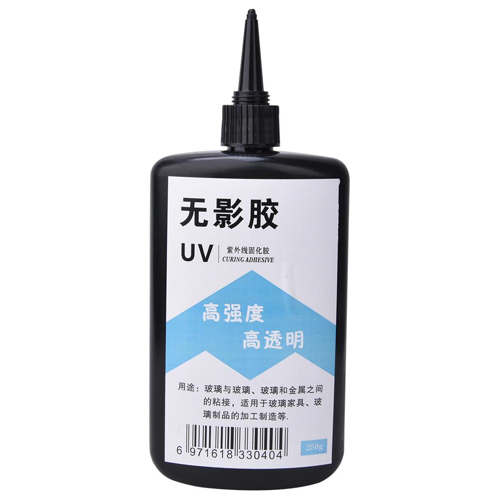 Clear UV Glue Ultraviolet Cure High Strength Adhesive for Glass Coffee Table Crystal Acrylic250g