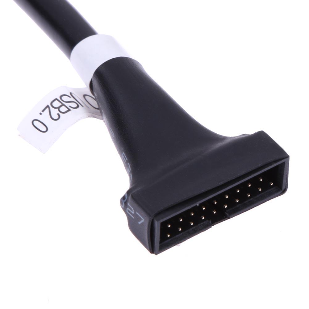 20 Pin Jack USB Male to 2.0 9 Pin Female Splitter Adapter Cable Converter for Consumer Electronics Accessories