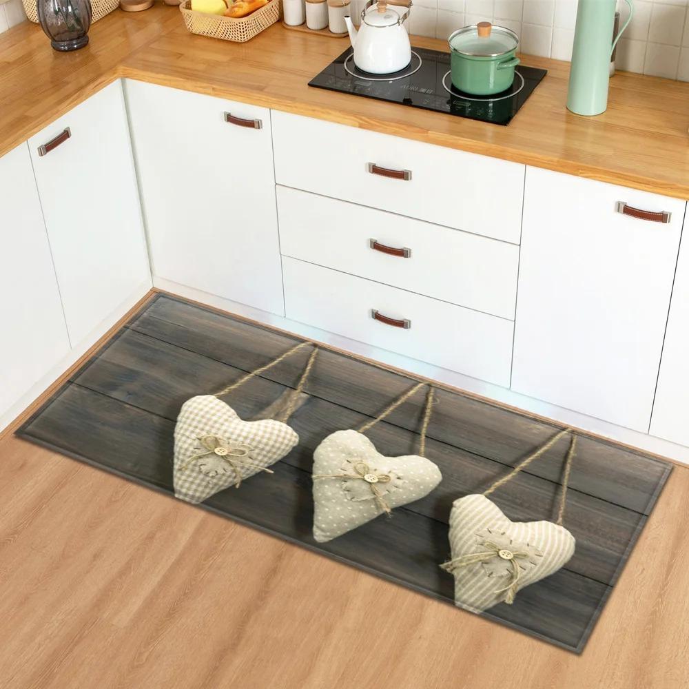 

Valentine s Day Love Rose Pattern Home Kitchen Floor Mat Door Front Decoration Floor Mat 40x60cm
