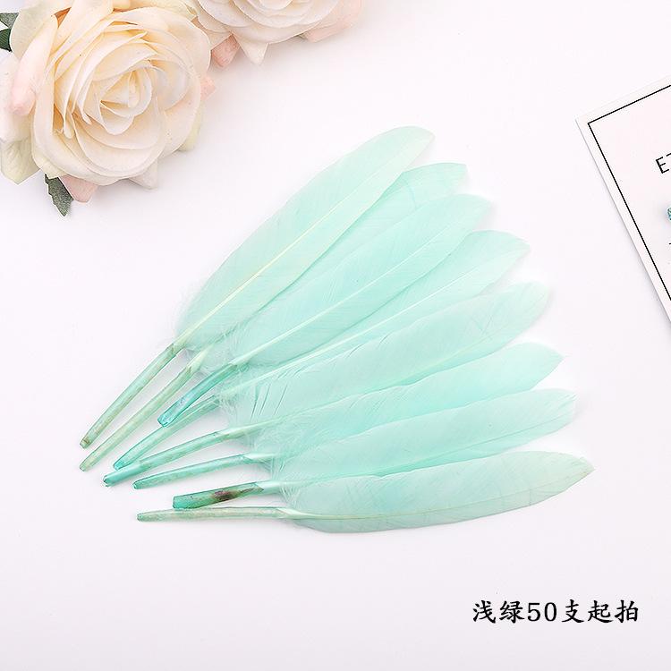 50Pcs20 Colors Colored Goose Feather Small Straight Knife Feather Diy Colored Feather Kindergarten Handmade Feather