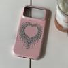Glitter Diamond Bling Cute Pink Phone Case for IPhone 16 15 14 13 17 Pro Max Shockproof Protective Lovely Soft Back Cover