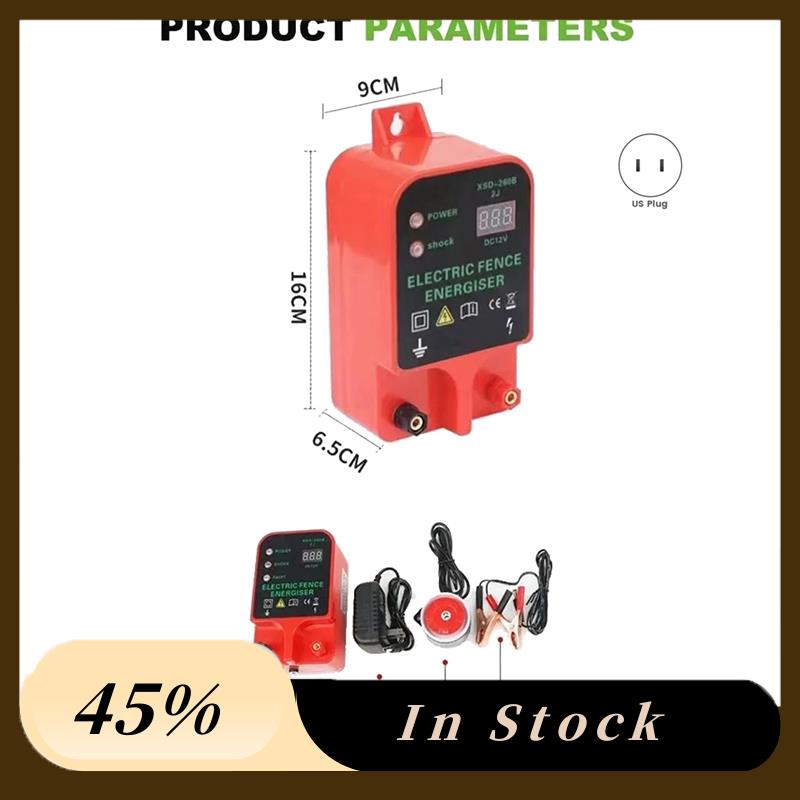 A60z10km Solar Panel Electric Fence Energizer For Poultry Equipments And Garden Fence With Portable Power US Plugmay